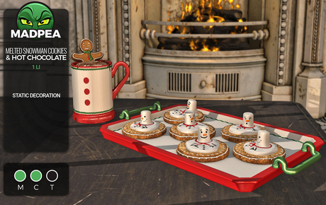 Second Life Marketplace - MadPea Melted Snowman Cookies & Hot Chocolate